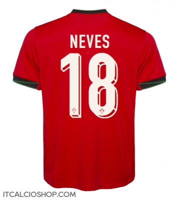 Portogallo Ruben Neves #18 Prima Maglia Europei 2024 Manica Corta